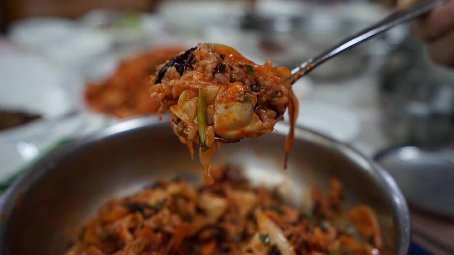 바지락회무침 비빔밥