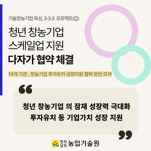 청년 창농기업 스케일업 지원 업무협약 체결