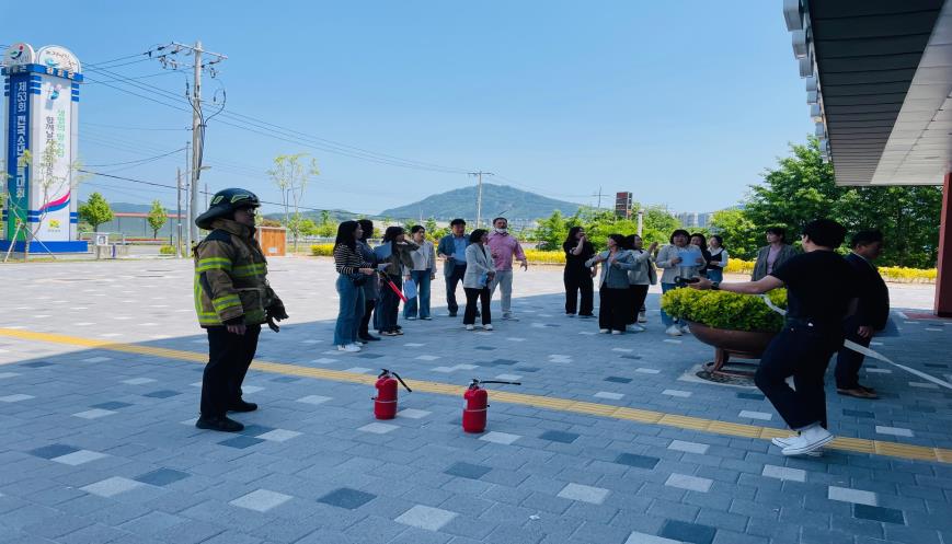 농업기술센터 & 장흥소방서 합동 소방 훈련